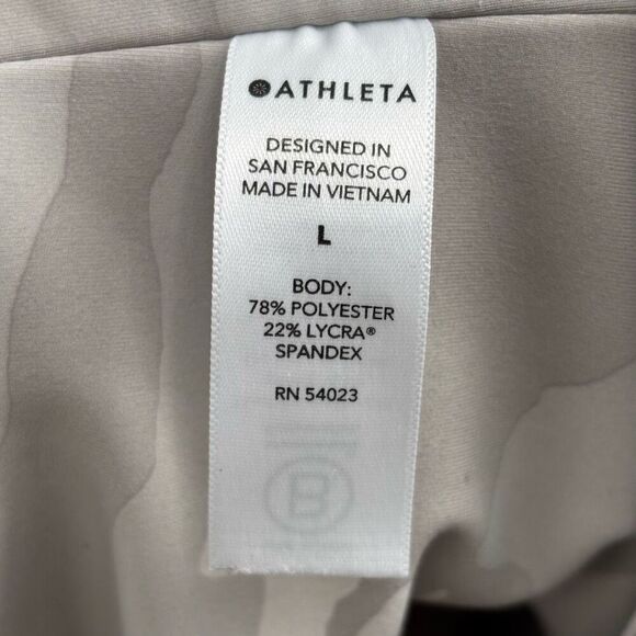 ATHLETA ELATION CAMO 7/8 TIGHT Leggings Taupe Size Large - Picture 8 of 8